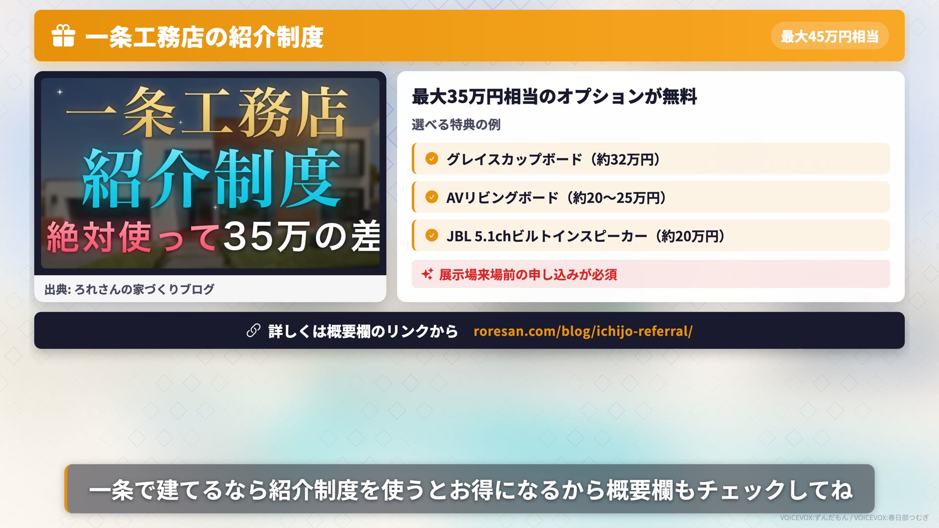 一条工務店の紹介制度で最大35万円相当のオプションが無料