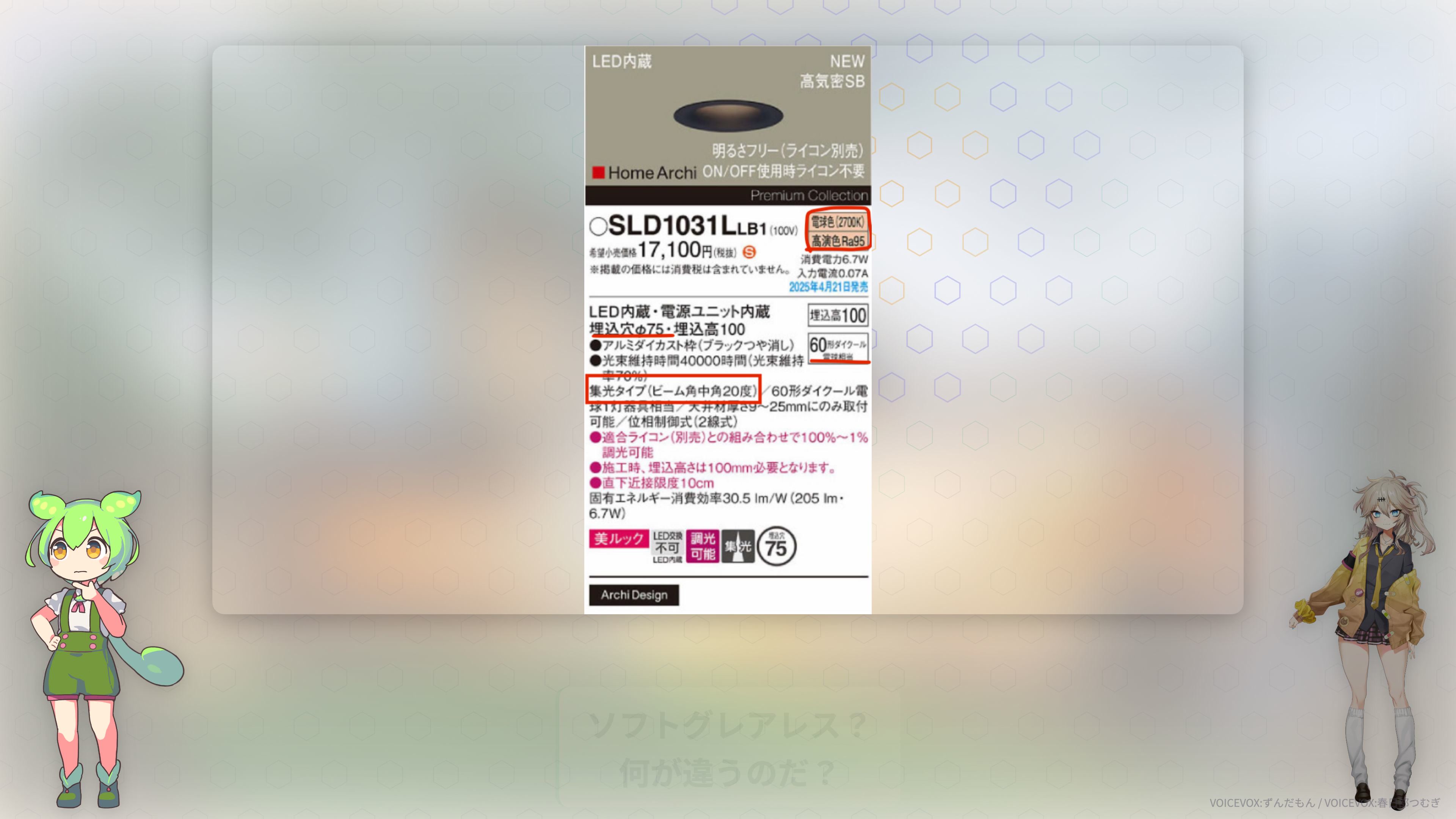 演色性Ra比較