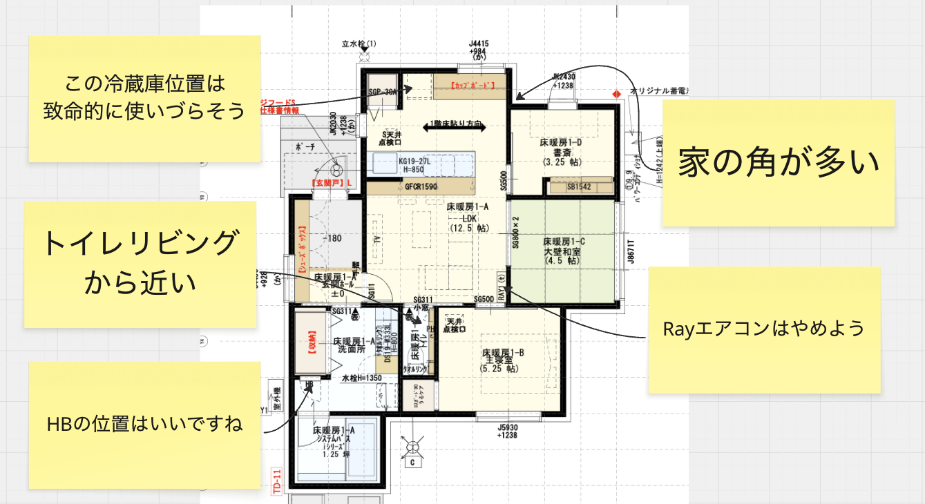 自作した最初の間取り図面